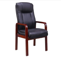 韶优橡胶木皮质会议椅扶手椅 HYY-7