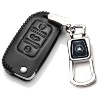 2017款大众途观专用丝绸之路15/16款真皮钥匙包汽车钥匙保护套扣汽车钥匙包