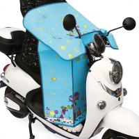 电动车挡风被夏季薄款电瓶自行摩托车防水防风防晒遮阳罩四季通用 普通款蓝色雨伞