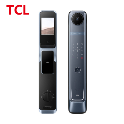 TCL-C10R 可视 安全 指静脉大屏 猫眼智能门锁 指纹锁 门锁 天际蓝 C10R