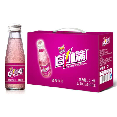 日加满牌蔓越莓营养碳酸饮料120ml/瓶*10