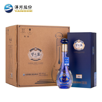 洋河 梦之蓝M3水晶版白酒40.8度550mL*4瓶