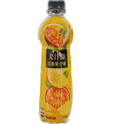 美汁源柠檬百香果复合果汁饮料420ml 1*12