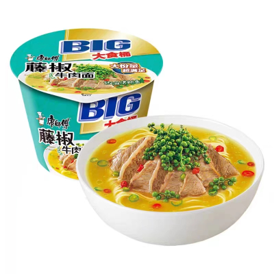 康师傅大食桶藤椒牛肉面140g