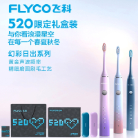 飞科(FLYCO)声波电动牙刷情侣套装充电式全自动成人美白男女学生党软毛刷