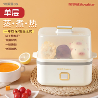 荣事达(Royalstar)蒸蛋器煮蛋器家用自动断电小型多功能蒸蛋羹煮鸡蛋机早餐器_白色单层