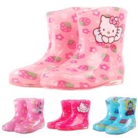 儿童短筒雨鞋可爱卡通雨靴宝宝水晶男女通用单款 加内胆款雨鞋