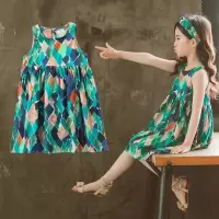 女童夏季无袖连衣裙2020新款女童棉布裙子韩版洋气公主连衣裙C7