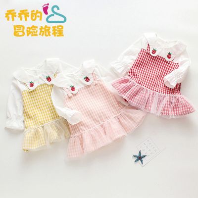 婴儿春装连衣裙1-3岁韩版女童洋气纱裙2女孩连衣裙女宝宝公主裙0