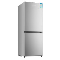 奥克斯(AUX)大容量电冰箱家用小型对开双开门上冷藏下冷冻宿舍租房用节能冰箱 银色双门