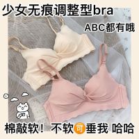 内衣女小胸聚拢上托无钢圈少女无痕文胸套装薄款收副乳调整型胸罩