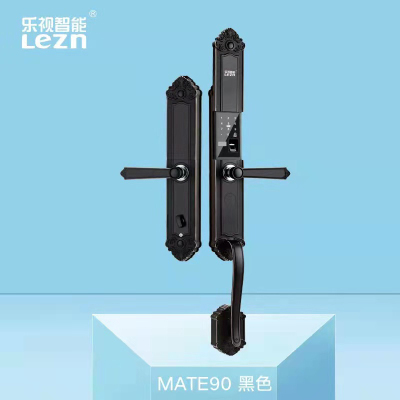 Lezn 乐视智能 家用电子锁 智能锁 （mate90黑色）指纹锁 家用智能锁全自动盗门电子锁
