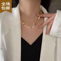 Chunmi欧美网红项链女方块套链高级感轻奢钛钢饰品2022年新款潮饰品配饰