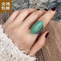Chunmi复古戒指女宫廷人造石头韩版简约个性镶钻冷淡风夸张食指指环装饰
