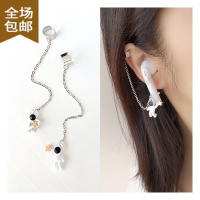 Chunmi太空人宇航员耳环适用于airpods蓝牙耳机防丢链防掉耳夹无耳洞女