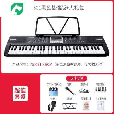 电子琴初学者成年儿童初学专业智能用多功能幼师专用61键便携式 JING PING