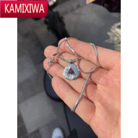 KAMIXIWA欧美嘻哈法老眼蓝色吊坠项链男潮设计感小众配饰高级感个性锁骨链