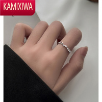 KAMIXIWA缠绕线条戒指女单身冷淡风小众设计精致轻奢学生开口指环