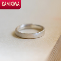 KAMIXIWA情侣戒指一对男女990足银素圈纪念礼物小众活开口设计对戒款