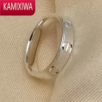 KAMIXIWA999情侣戒指车花戒指对戒男女士小素圈简单时尚个性ins潮对戒