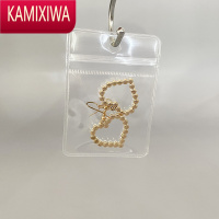 KAMIXIWA可悬挂耳环收纳袋超透明PVC自封袋文玩密封袋珠宝首饰塑料包装袋首饰袋