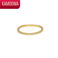 KAMIXIWA卖耳环的老大爷极细排钻戒指女简约冷淡风高级感气质百搭显瘦指环