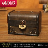 KAMIXIWA复古木盒带锁密码收纳盒木质高级首饰盒儿童藏宝盒小百宝箱小盒子