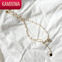 KAMIXIWA4.26祖艾 自制 饰品 珍珠锆石爱心项链锁骨链颈链