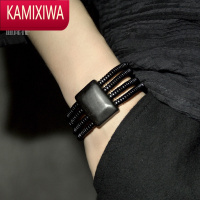 KAMIXIWA设计黑檀木手链男 复古个性小众饰品手串女款 简约情侣手环
