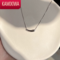 KAMIXIWA]S银设计感豌豆管女ins冷淡复古简约精致锁骨链项链