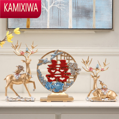 KAMIXIWA创意实用鹿摆件客厅电视柜居装饰品乔迁新居礼品结婚礼物送新人