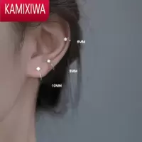 KAMIXIWAS999银耳圈女简约耳骨环小巧耳钉气质耳环2021年新款潮锆石闪钻