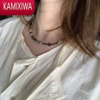 KAMIXIWA设计《渡》新中式复古佛系串珠项链禅意慵懒锁骨链