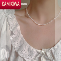 KAMIXIWA巴洛克淡水珍珠项链不规则锁骨珠链轻奢小众设计感冷淡风项链