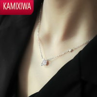 KAMIXIWA快乐星球项链女夏季高级感银锁骨链2022年新款小众设计感送女友