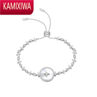 KAMIXIWAaρm星星白贝母项链银锁骨链母贝手链珍珠耳钉耳环生日礼物