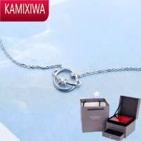 KAMIXIWA星球项链女银锁骨链轻奢小众设计2022新款送女友情人节礼物