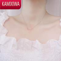 KAMIXIWAs银玫瑰花项链2022年新款女夏轻奢小众锁骨链网红气质颈链潮