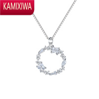 KAMIXIWA520礼物花环项链女银轻奢小众网红花朵锁骨链高级感送女朋友