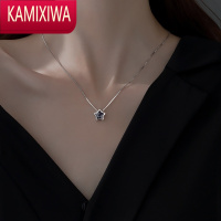 KAMIXIWA星星银项链女高级设计感小众五角星吊坠轻奢锁骨链2022年新款女