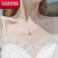 KAMIXIWA星星月亮项链女银闺蜜轻奢小众设计感锁骨链二人款520礼物