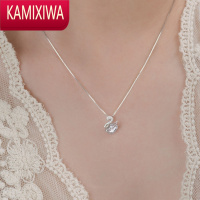 KAMIXIWA银小天鹅项链女夏季高级设计感小众不掉色锁骨链2022年新款
