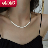 KAMIXIWA韩国银蛇骨链项链锁骨链女ins轻奢小众设计简约2022年新款潮