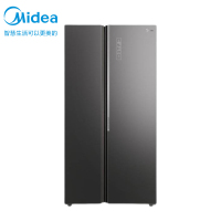 美的Midea冰箱 对开门冰箱BCD-611WKGPZM(Q) 墨兰灰-星烁(不含票)