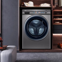 海尔 (Haier) 滚筒洗衣机 EG100HMAXSL6U1 海尔家用不锈钢全自动变频洗衣机10KG容量
