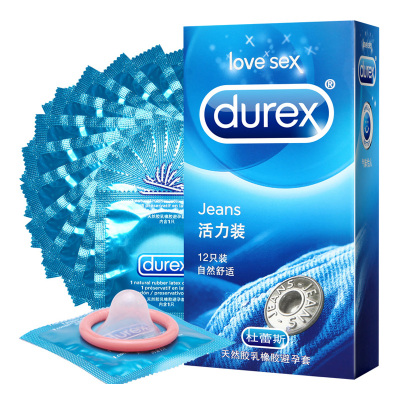 杜蕾斯(Durex) 避孕套 活力装 12只装 润滑型 标准款 安全套套 男用 成人情趣计生性用品 byt
