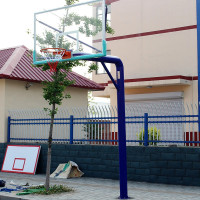 涡润 GRY-0296 篮球架户外成人标准预埋蓝球架篮球框架地埋式篮球架子圆管普通版