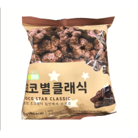 韩国进口涞可 巧克力味五角星甜甜圈76g