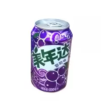 美年达葡萄味碳酸饮料听装330ml