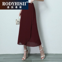 RODYHISII品牌半身裙女春季新款雪纺一片式高腰显瘦气质优雅不规则裙子